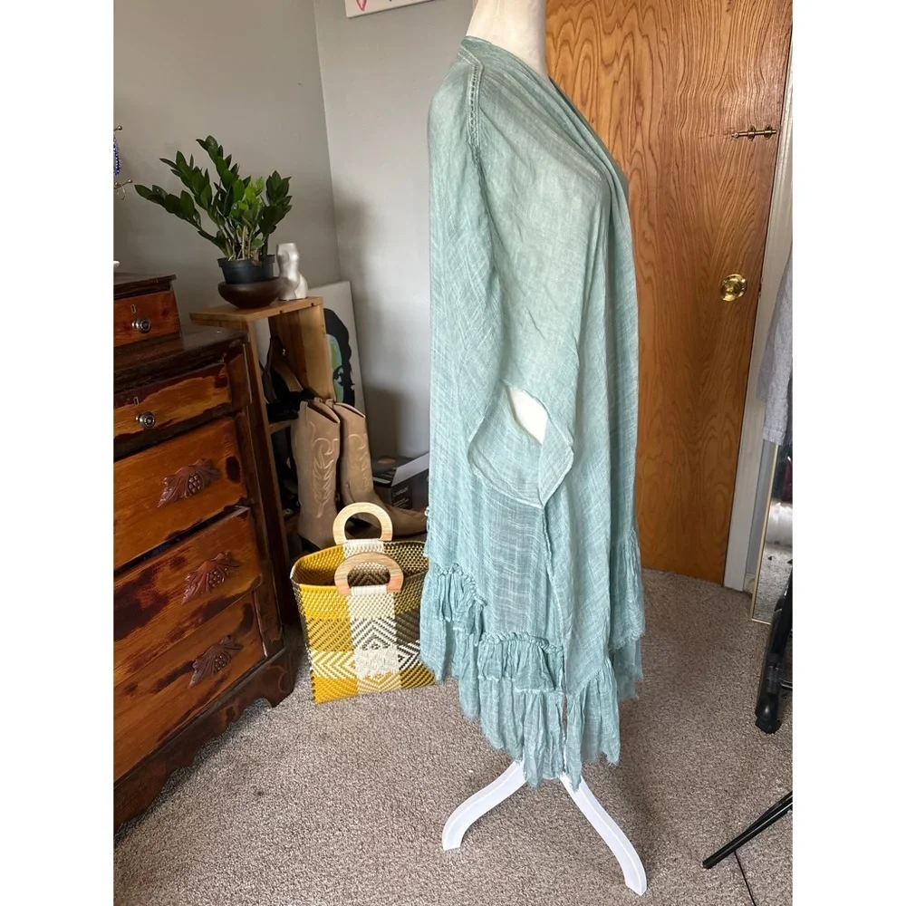 Free People Whisper Wash Ruffle Open Front